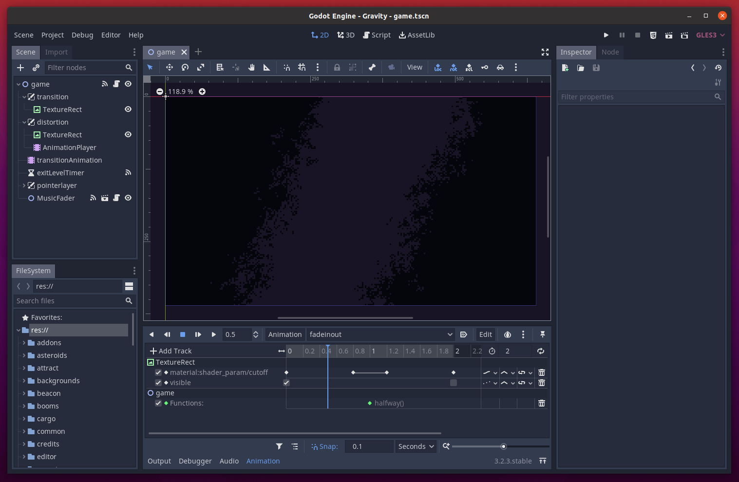 Node setup and animation player